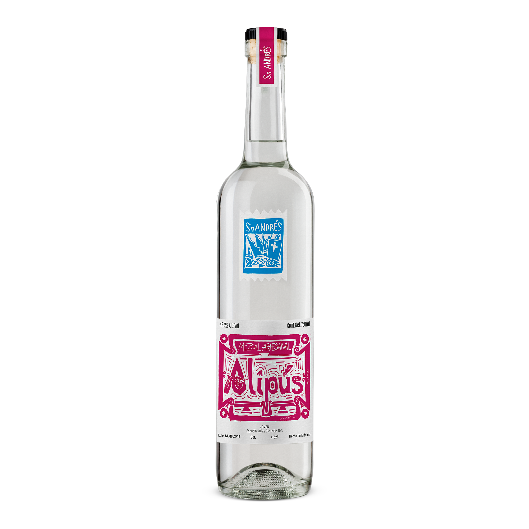 Mezcal Alipus San Andrés 750ml (48% Alc. Vol.) - c/ detalles de calidad