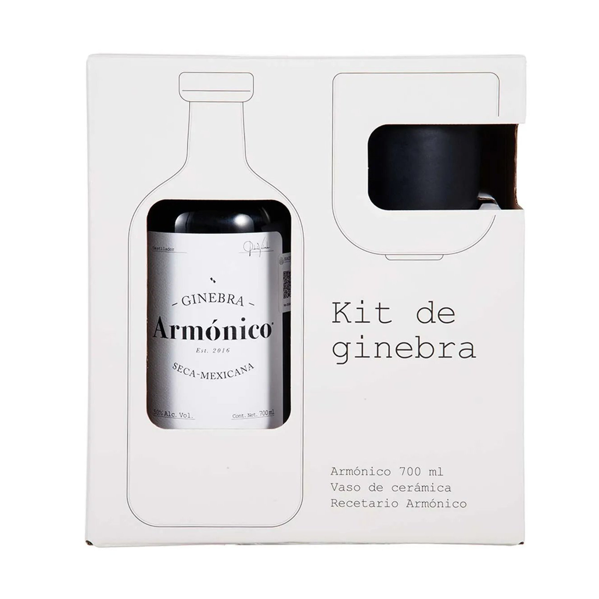 VAP Ginebra Armónico 700ml + Vaso (50% Alc. Vol.)