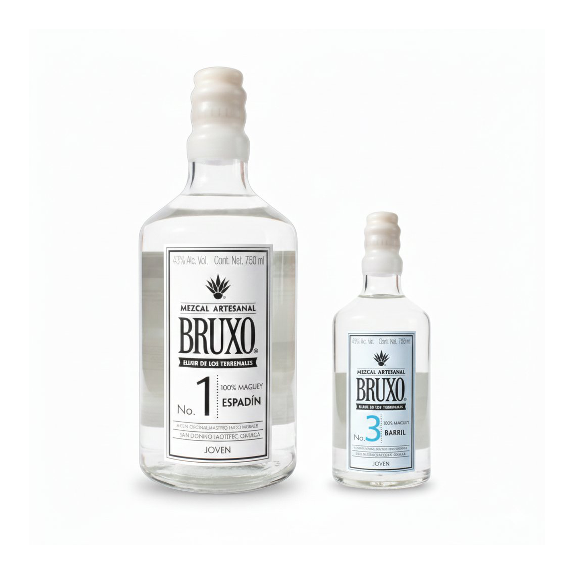VAP Mezcal Bruxo 1 750ml + Bruxo 3 200ml (43% Alc. Vol.)