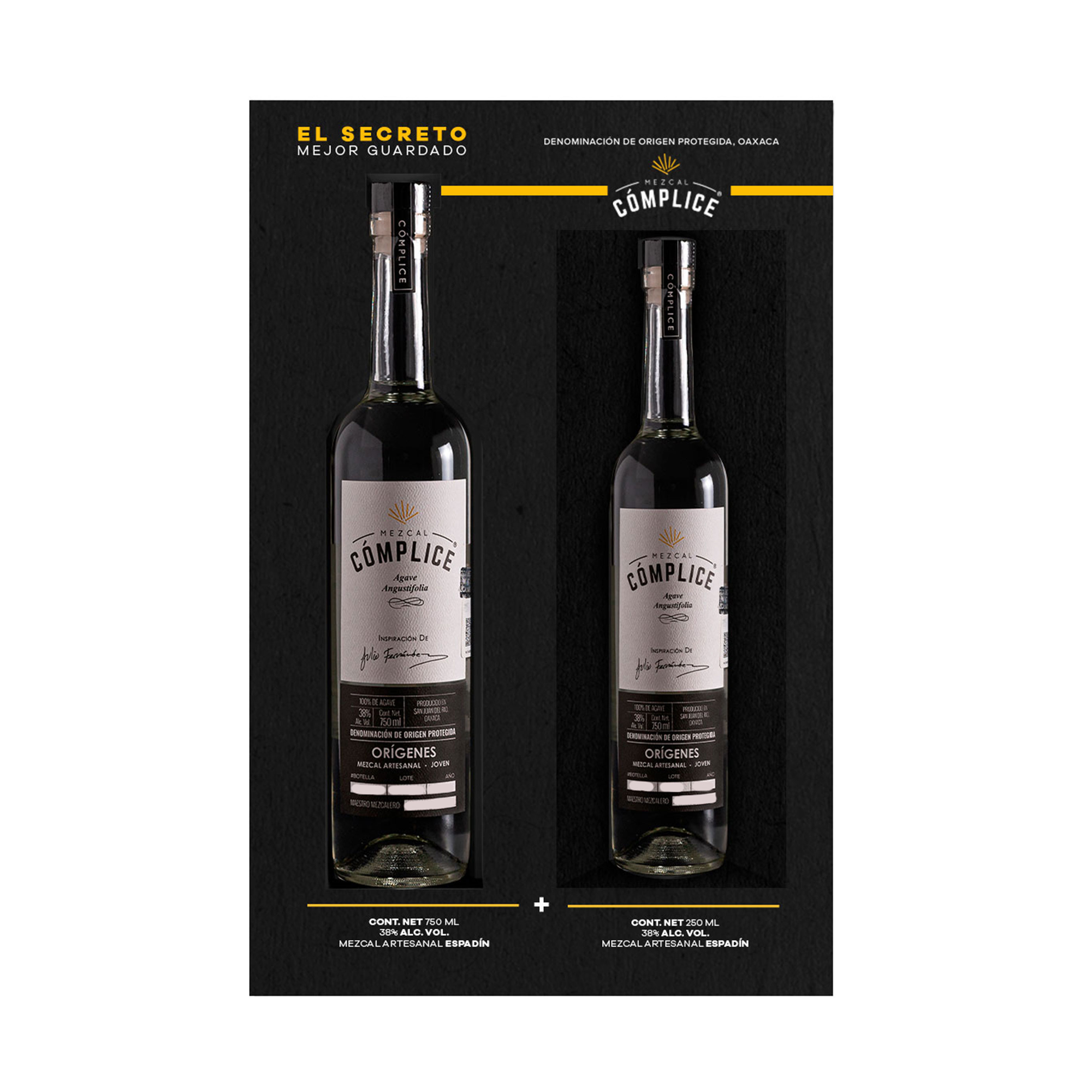VAP Mezcal Cómplice Origenes 750ml + 250ml (38% Alc. Vol.)