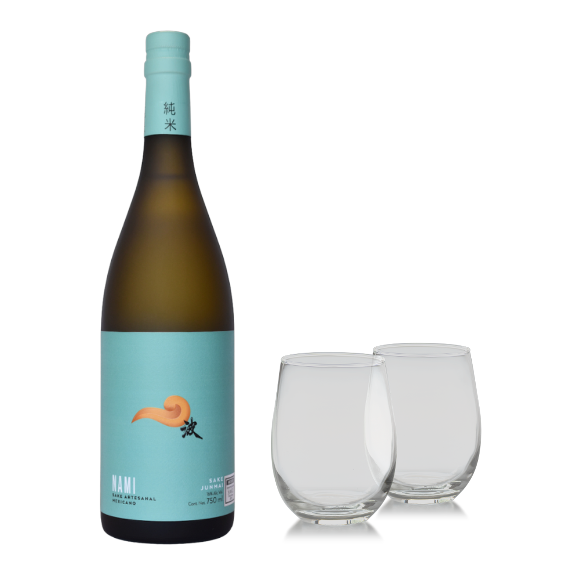 VAP Sake NAMI Junmai 750ml + 2 Vasos (16% Alc. Vol.)